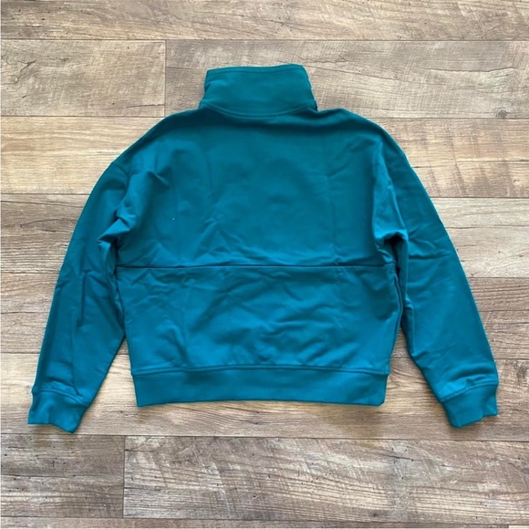 Richer Poorer Medium Terry Half Zip Sweatshirt in Everglade - Picture 3 of 4